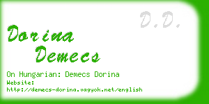 dorina demecs business card